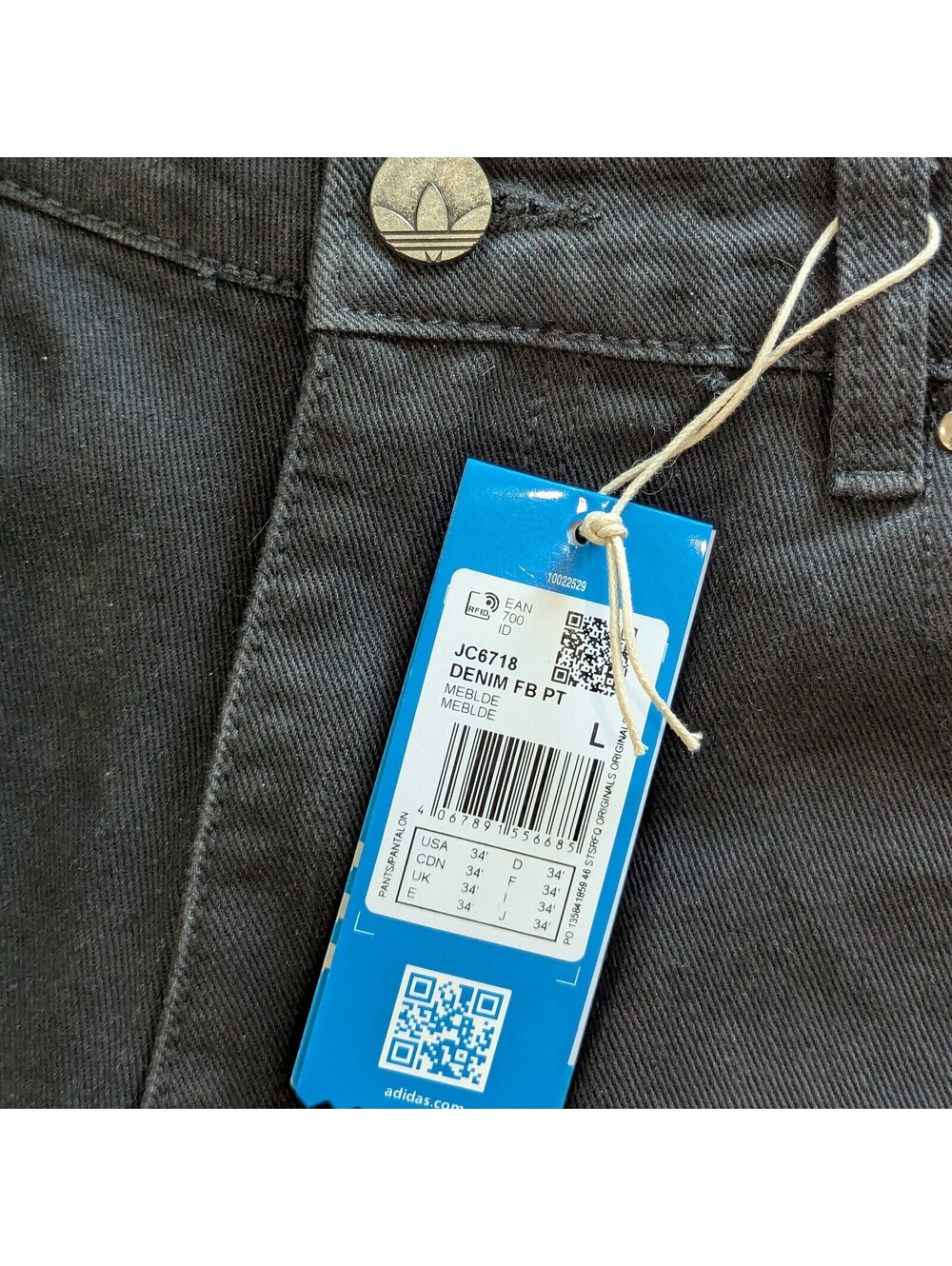 adidas Originals Adicolor Denim Firebird Pants Jeans Men's 32 JC6718 NWT - Picture 4 of 11